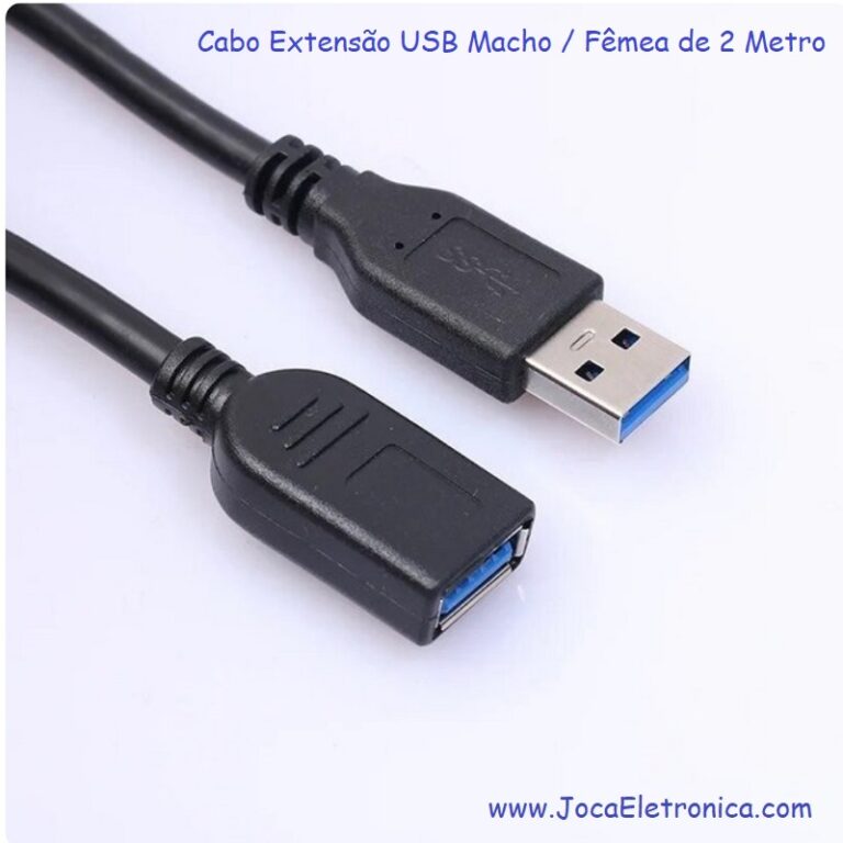 Cabo Extens O Usb Macho F Mea De Metro Jocaeletronica