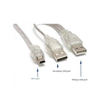 CABO USB-A 2.0 MACHO DUPLO / MINI USB-B MACHO 80Cm