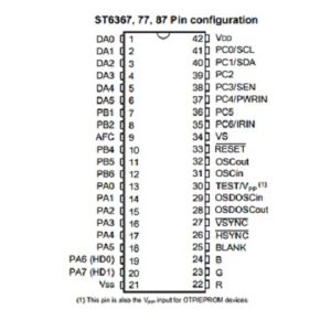 Microcontrolador ST6387B1/FMM