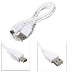 Cabo USB-A Para Mini-USB Branco de 1Metro