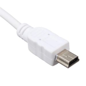 Cabo USB-A Para Mini-USB Branco de 1Metro
