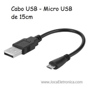 Cabo USB – Micro USB de 15cm