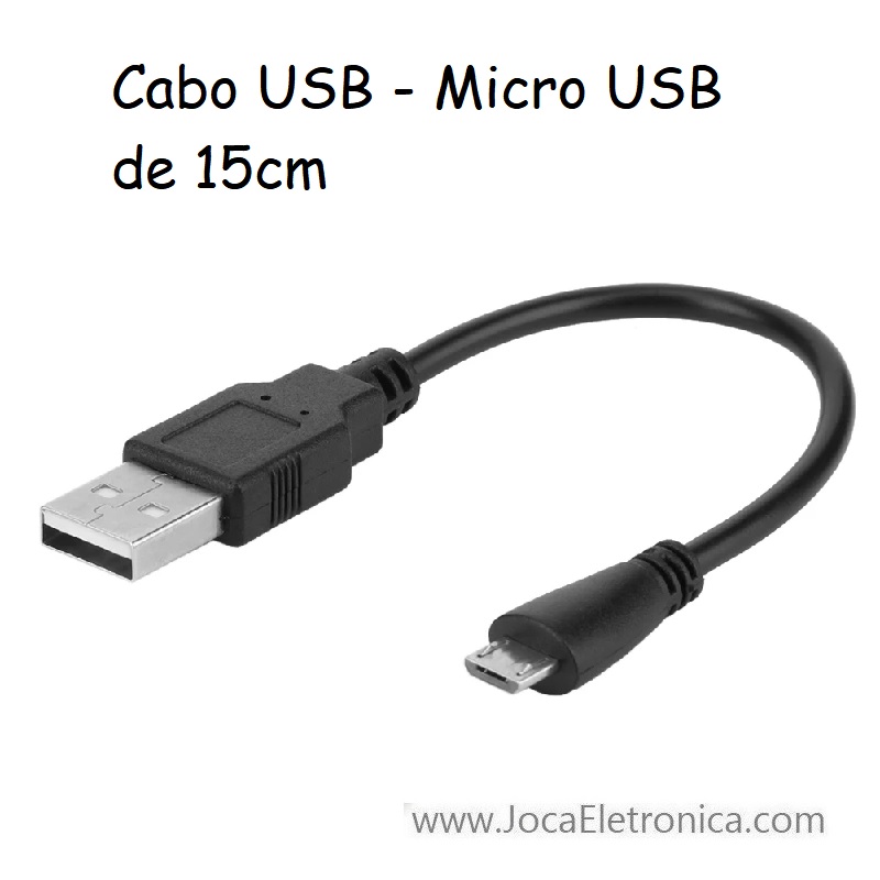 Cabo USB - Micro USB de 15cm