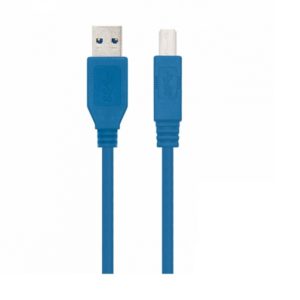 Cabo USB Tipo A + USB Tipo B 1.5 Metro Azul