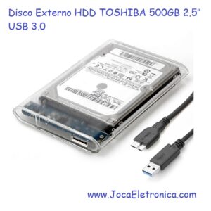 Disco Externo HDD TOSHIBA 500GB 2.5″ USB 3.0