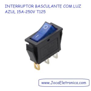 INTERRUPTOR BASCULANTE COM LUZ AZUL 15A-250V T125