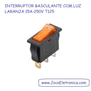 INTERRUPTOR BASCULANTE COM LUZ LARANJA 15A-250V T125