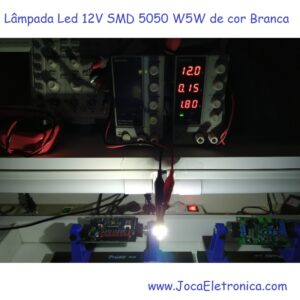 Lâmpada Led 12V SMD 5050 W5W de cor Branca