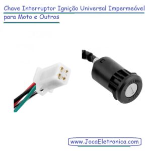 Chave Interruptor Ignição Universal Impermeável para Moto e Outros