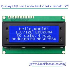 Display LCD com Fundo Azul 20x4 com módulo I2C