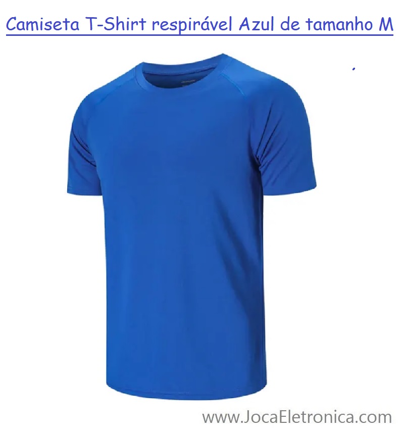 Camiseta T-Shirt respirável Azul de tamanho M