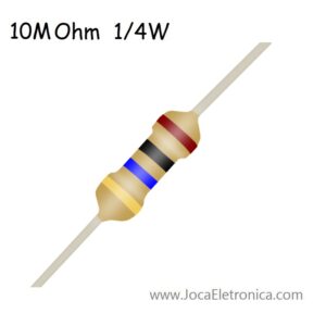 Resistor / Resistência 10M Ohm 1/4W carbono 5%