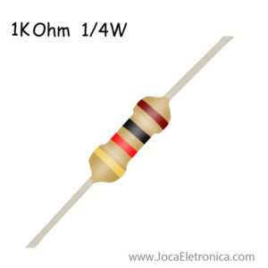 Resistor Resistência 1K Ohm 0,25W carbono 5%