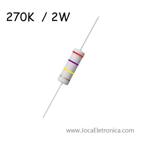 Resistor / Resistência 270K Ohm 2W Filme Metal 5%