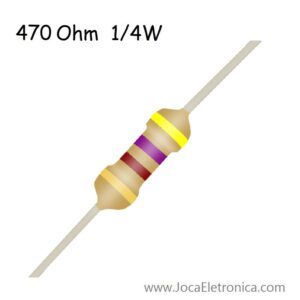 Resistor / Resistência 470 Ohm 1/4W carbono 5%