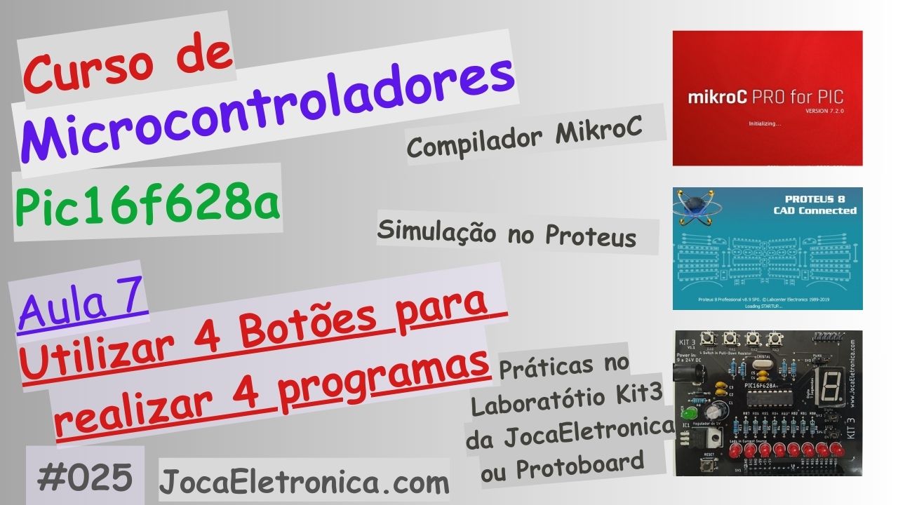 Exercício 7 – Utilizar 4 botões para realizar 4 programas