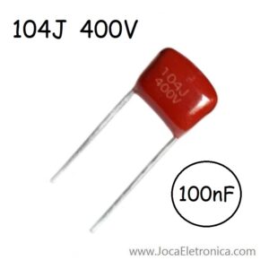 Condensador 104J / Capacitor Poliéster 100nF 400V