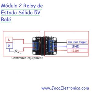 Módulo 2 Relay de Estado Sólido 5V Relé