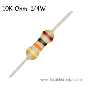 Resistor / Resistência 10K Ohm 1/4W carbono 5%