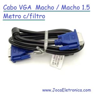 Cabo VGA Macho Macho 1.5 Metro com filtro