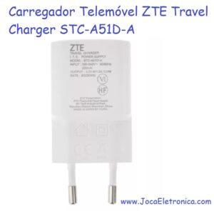 Carregador Alimentador Telemóvel ZTE Travel Charger STC-A51D-A