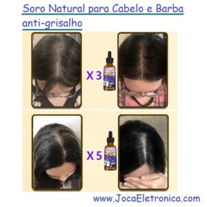  Soro Natural para Cabelo e Barba anti-grisalho