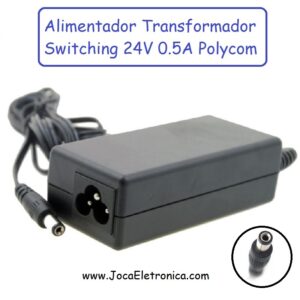 Alimentador Transformador Switching 24V 0.5A Polycom