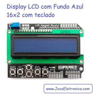 Display LCD com Fundo Azul 16×2 com teclado