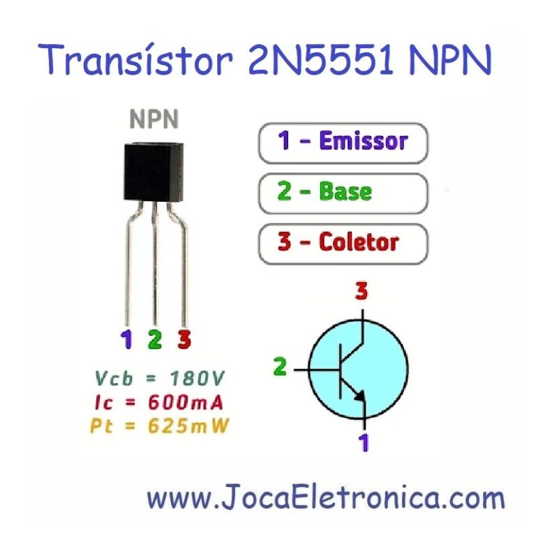 Transistor BJT BC550C, NPN, 45 V, 100 mA, 500 mW, TO-92