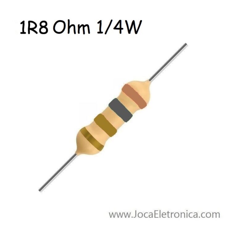 1 R Resistor Resistor 1R8 / Resistência 1,8 Ohm 1/4W carbono 5%-