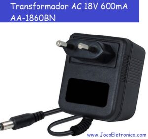 Transformador AC 18V 600mA AA-1860BN