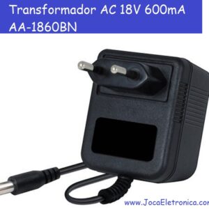 Transformador AC 18V 600mA AA-1860BN