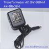 Transformador AC 18V 600mA AA-1860BN