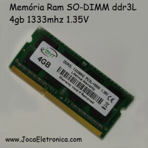 Memória Ram SO-DIMM ddr3L 4gb 1333mhz 1.35V