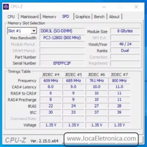 Memória Ram SO-DIMM ddr3 8gb 1600mhz 1.35V