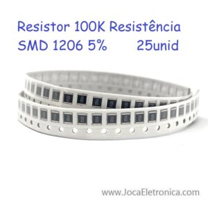 Resistor 100K Resistência SMD 1206 5% 25unid