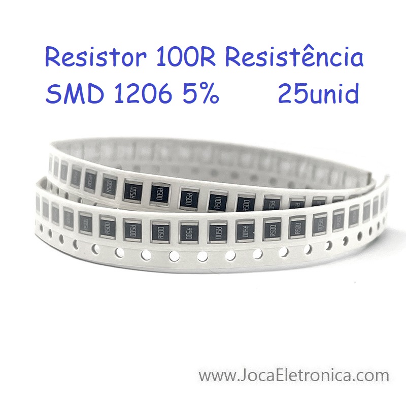 Resistor 100R SMD 1206 5% 25unid