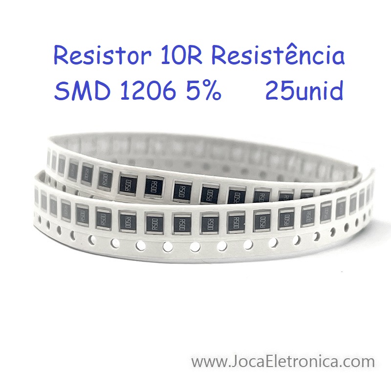 Resistor 10R SMD 1206 5% 25unid
