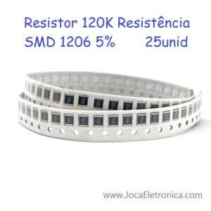Resistor 120K Resistência SMD 1206 5% 25unid