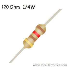 Resistor / Resistência 120 Ohm 1/4W carbono 5%