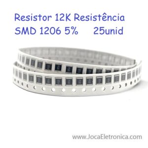 Resistor 12K Resistência SMD 1206 5% 25unid
