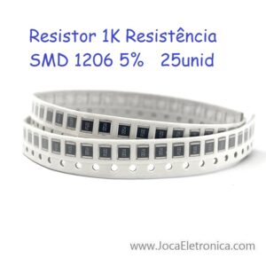 Resistor 1K SMD 1206 5% 25unid