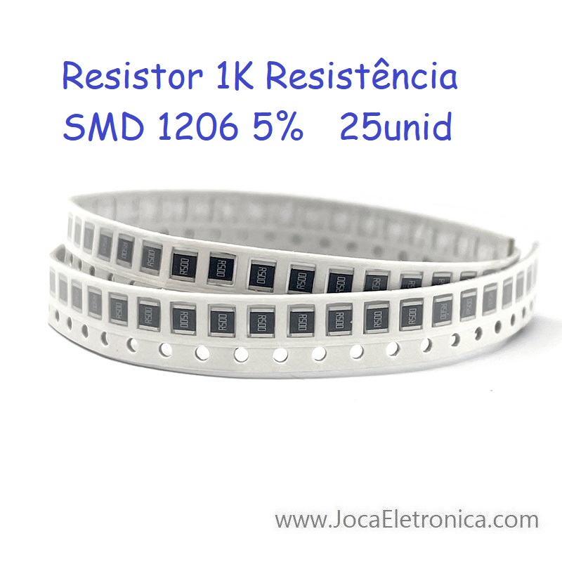 Resistor 1K SMD 1206 5% 25unid