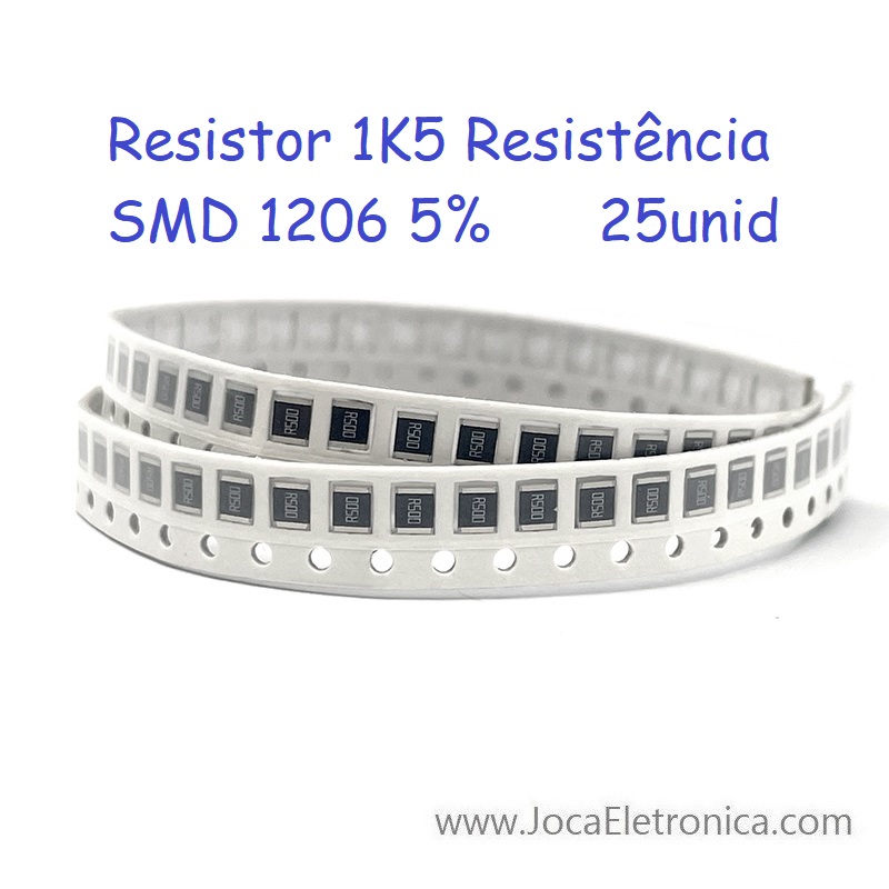 Resistor 1K5 SMD 1206 5% 25unid