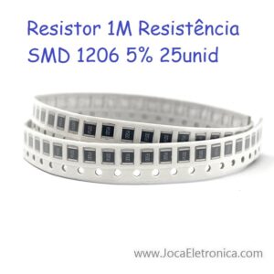Resistor 1M Resistência SMD 1206 5% 25unid
