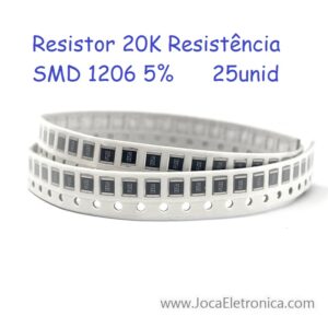 Resistor 20K Resistência SMD 1206 5% 25unid