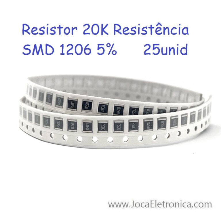 Resistor 20K Resistência SMD 1206 5% 25unid-