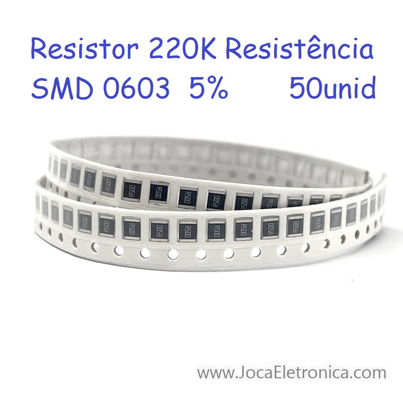 Resistor 220K SMD 0603 5% 50unid