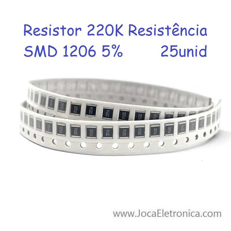 Resistor 220K SMD 1206 5% 25unid