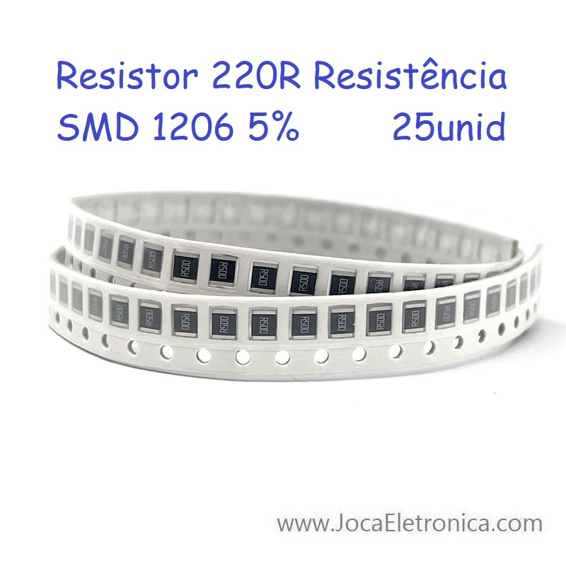 Resistor 220R SMD 1206 5% 25unid